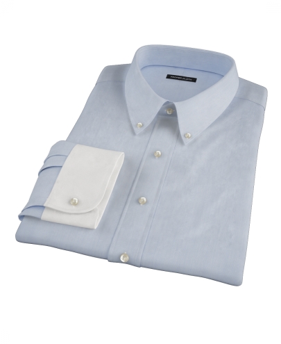 Light Blue Fine Stripe Custom Dress Shirt 