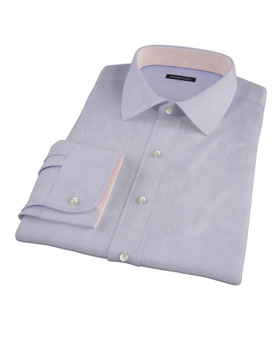 Albini Purple Superfine Stripe Men's Dress Shirt 