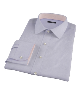 Albini Purple Superfine Stripe Men's Dress Shirt 