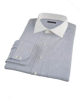 Blue Medium Grid Custom Dress Shirt 