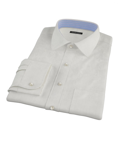 White Phantom Wide Stripe Fitted Dress Shirt 