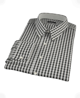 Black Classic Gingham Custom Dress Shirt 