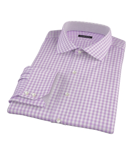 Light Purple Gingham Custom Dress Shirt 