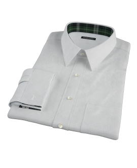 Light Blue Grid Twill Custom Dress Shirt 