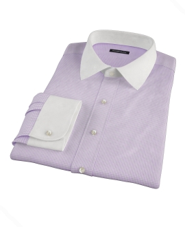 Lavender Small Grid Men's Dress Shirt 