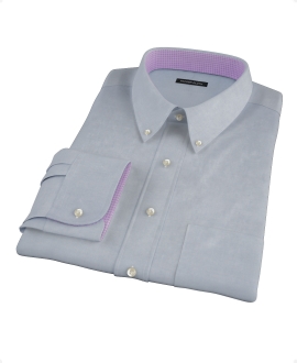 Navy Easy Care Pinpoint Fitted Dress Shirt 