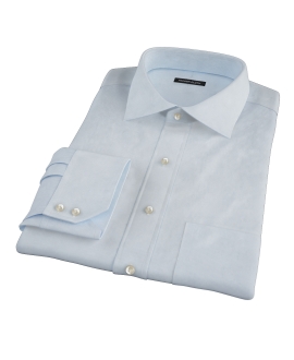 Pale Blue Mini Grid Custom Dress Shirt 