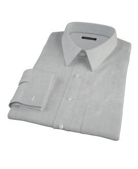 Light Gray Herringbone Men's Dress Shirt 