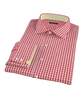 Union Red Gingham Custom Dress Shirt 