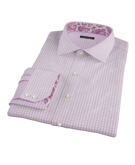 Madison Wrinkle-Resistant Pink Grid Men's Dress Shirt 