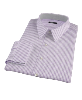 Greenwich Lavender Grid Custom Dress Shirt 