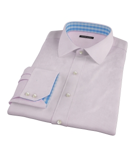 Pink Mini Grid Fitted Dress Shirt 