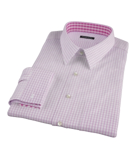 Madison Wrinkle-Resistant Pink Grid Men's Dress Shirt 