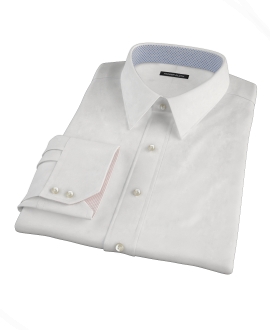 Bowery White Wrinkle-Resistant Pinpoint Custom Dress Shirt 
