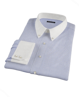 Blue Grid Men's Dress Shirt 