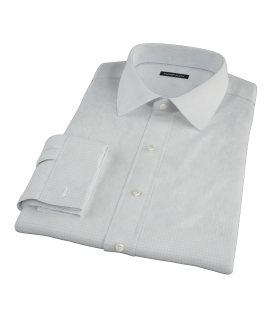 Light Blue Grid Twill Men's Dress Shirt 