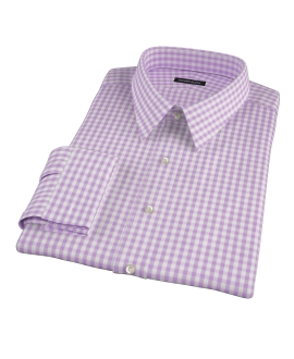 Light Purple Gingham Men's Dress Shirt 