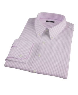 Madison Wrinkle-Resistant Pink Grid Fitted Dress Shirt 