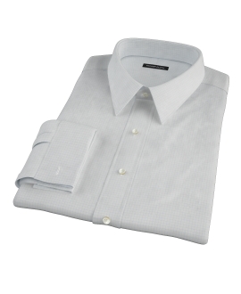 Light Blue Grid Twill Men's Dress Shirt 