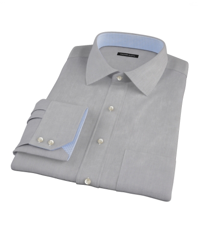 Jones Charcoal Grey End-on-End Custom Dress Shirt 
