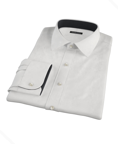 Bowery White Wrinkle-Resistant Pinpoint Custom Dress Shirt 