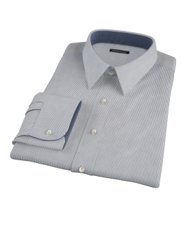 100s Navy Stripe Men's Dress Shirt 