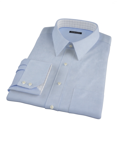 Bowery Blue Wrinkle-Resistant Pinpoint Men's Dress Shirt 