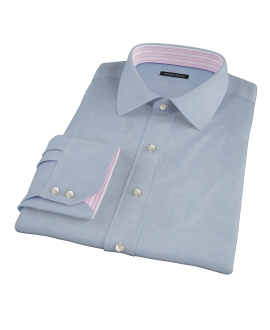 Blue Diagonal Texture Men's Dress Shirt 