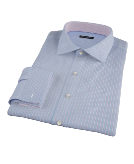 Blue and Pink Stripe Men's Dress Shirt 