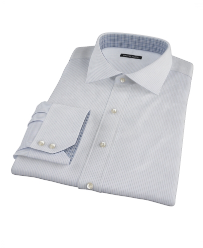 Morton Wrinkle-Resistant Royal Blue Stripe Custom Dress Shirt 
