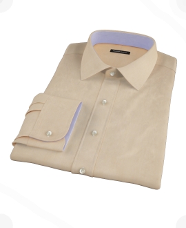 Orange End-on-End Custom Dress Shirt 