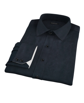 Navy Broadcloth Fitted Dress Shirt 