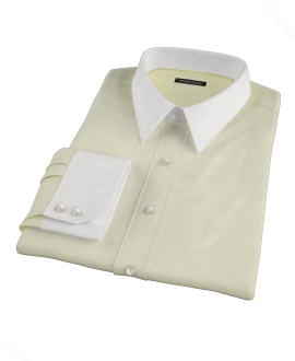 Yellow End-on-End Stripe Men's Dress Shirt 