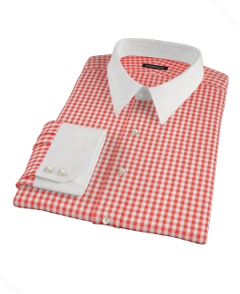 Red Gingham Custom Dress Shirt 