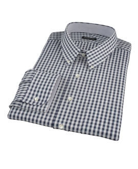 Dark Navy Gingham Tailor Made Shirt 
