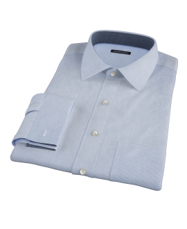 Blue Mini Grid Men's Dress Shirt 