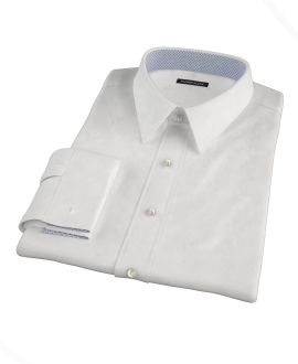 Bowery White Wrinkle-Resistant Pinpoint Dress Shirt 