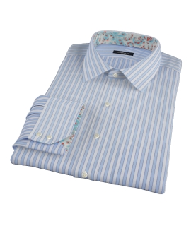 Madison Wrinkle-Resistant Light Blue Wide Stripe Tailor Made Shirt 