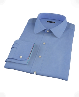French Blue Pinpoint Custom Dress Shirt 