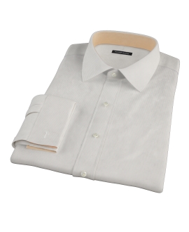 100s Khaki Stripe Men's Dress Shirt 