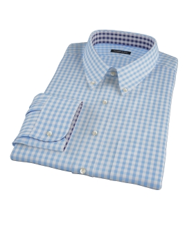 Light Blue Gingham Dress Shirt 