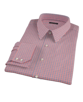 Red and Navy Mini Gingham Tailor Made Shirt 