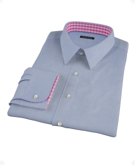 Blue Fine Twill Custom Dress Shirt 