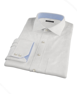 Bowery White Wrinkle-Resistant Pinpoint Fitted Shirt 