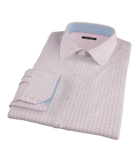 Pale Pink Gingham Men's Dress Shirt 