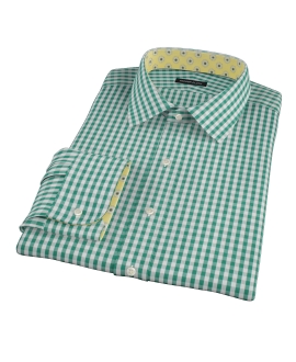 Veridian Green Gingham Fitted Shirt 