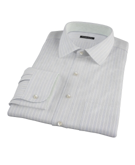 Blue and Green Stripe Dress Shirt 