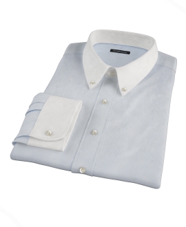 Light Blue Dobby Stripe Dress Shirt 