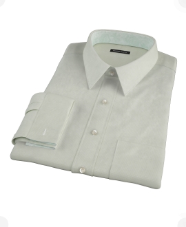 Soft Green Basketweave Fitted Shirt 