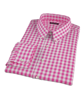 Pink Large Gingham Tailor Made Shirt 